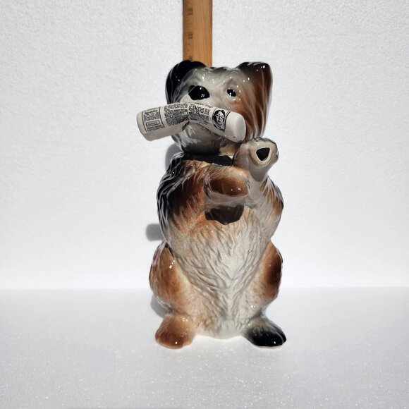 Rare-Vtg 1987--Paul Cardew-South West Ceramics-Terrier Dog with Newspaper Teapot - Picture 15 of 16